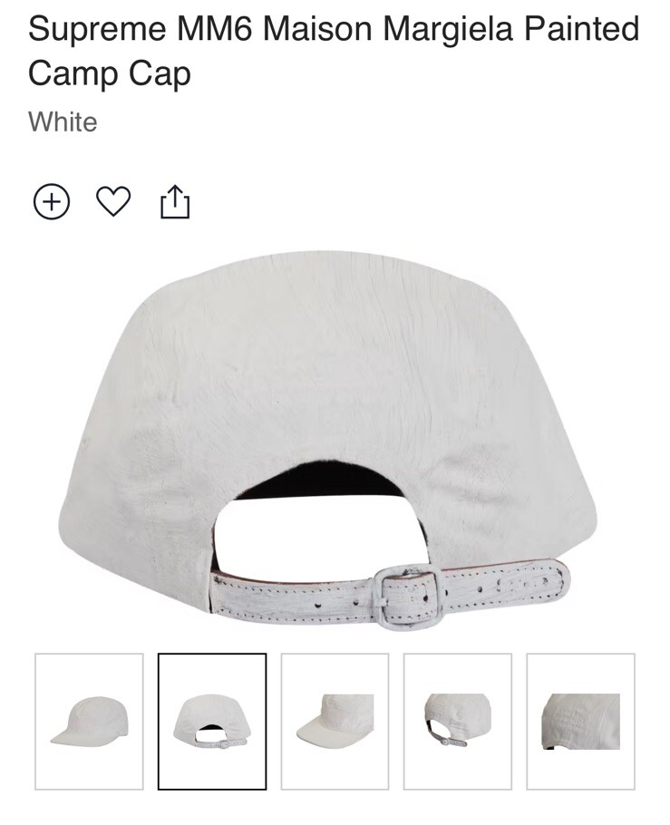 Supreme X Maison Margiela MM6 Painted Camp Cap White *IN Supreme X Maison Margiela MM6 Painted Camp Cap White *IN