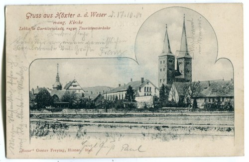 AK Höxter Weser,Evangelische Kirche 1901 - Bild 1 von 2