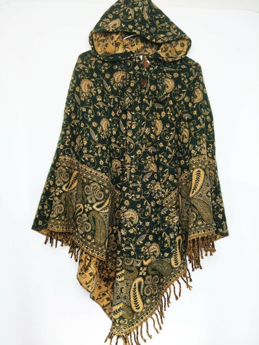 New Fair Trade Boho Festival Poncho Nepal Made Hippy Ethnic Blanket Hippie - Picture 14 of 14