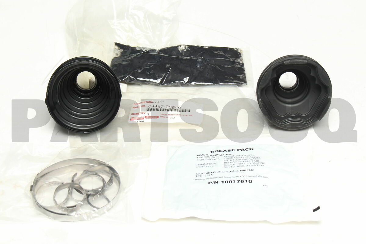 0442706540 Genuine Toyota BOOT KIT, FRONT DRIVE SHAFT, IN 0442706540 Genuine Toyota BOOT KIT, FRONT DRIVE SHAFT, IN