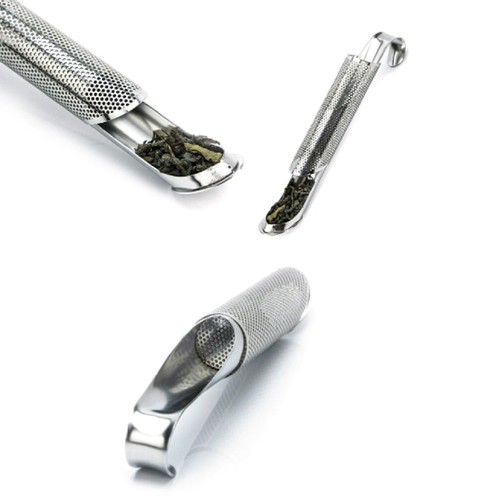 Palo difusor de té de acero inoxidable - Tubo colador de té de hojas sueltas con mango de gancho - Imagen 5 de 7