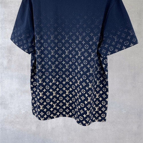 Louis Vuitton LV Monogram Logo Gradient Tee Cotton T-Shirt Blue Size L - Picture 10 of 13