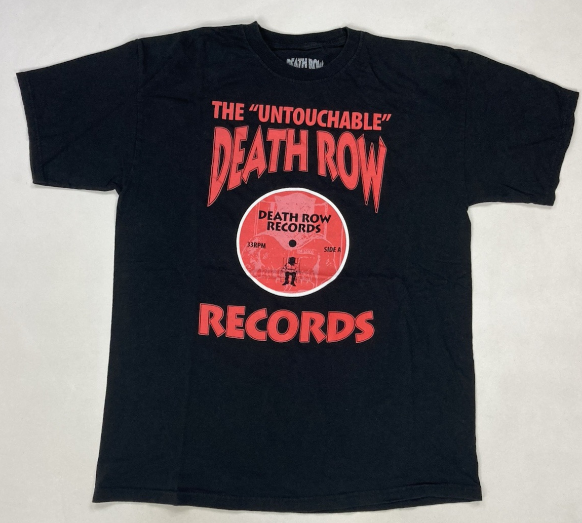 FILA T shirt Death Row Records The Untouchable Graphic uomo grande nera musica rap