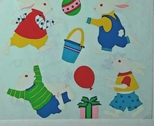  Mrs Grossman`s PLAYFUL BUNNIES  Stickers 1993 Discontinued