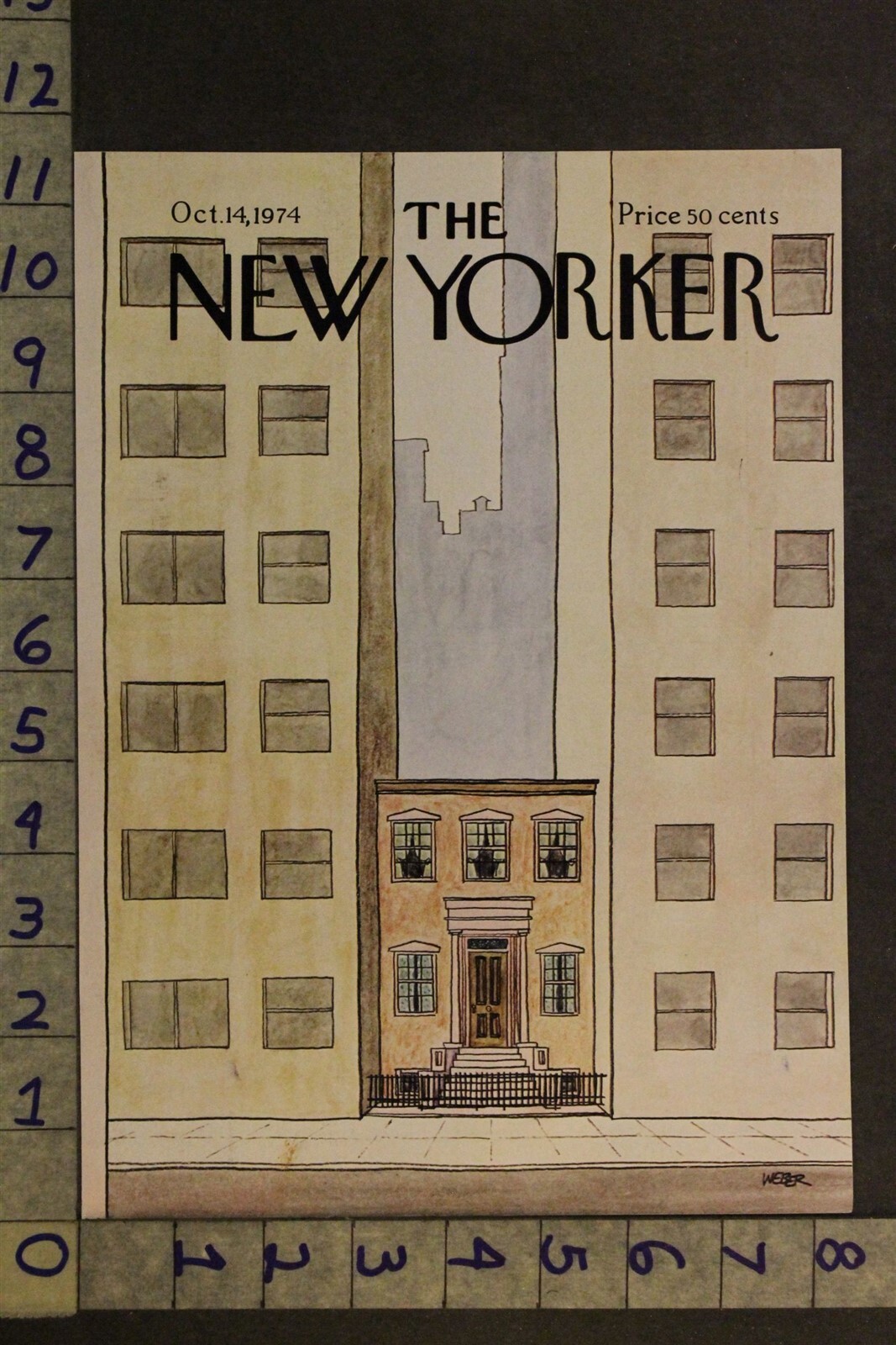 Skyscraper Humor 1974 NEW YORKER VINTAGE COVER WEBER CITY HOUSE HUMOR SKYSCRAPER NYN28 ...