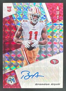 2020 Panini Mosaic Brandon Aiyuk Rookie Auto Mosaic Prizm #RA10 RC 49ers