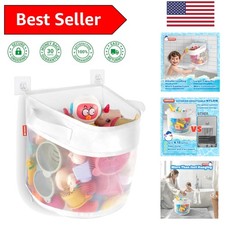 Durable High Air Permeability Nylon Bath Toy Storage with Easy Zipper Release