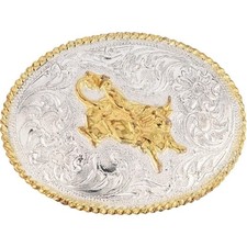 New Bull Rider Riding Pro Professional Rodeo Western Cowboy NOS Vtg Belt Buckle