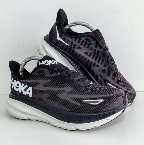 Hoka One One Turnschuhe Damen Größe UK 6,5 Clifton 9 Weite schwarz Straßenlaufschuhe