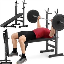 Gymtek® Hantelbank Fitnessbank Trainingsbank Faltbar Langhantelständer 200 kg