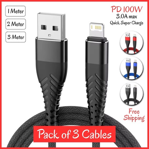 Caricabatteria rapido cavo sincronizzazione USB per Apple iPhone 6 7 8 X XS XR 11 12 13 14 Pro iPad