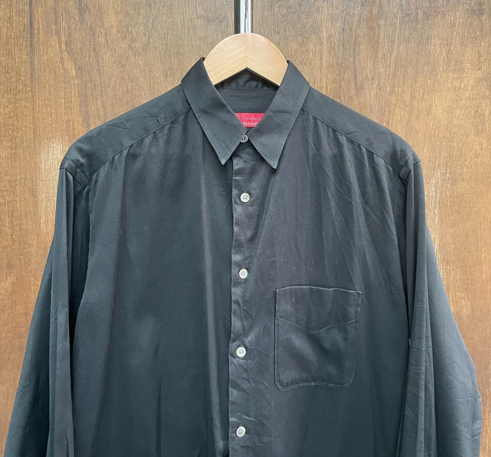 Camisa clássica Y's masculina Yohji Yamamoto etiqueta vermelha feita no Japão - Imagem 2 de 4
