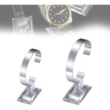 2 Pcs Acrylic Watch Stand Holder Display for Wristwatches Showcase Organizer