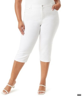 Gloria Vanderbilt Amanda Capri Jeans White 18W / 20L