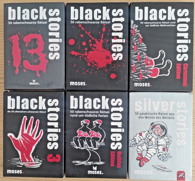 Konvolut 1x SILVER 5x ''BLACK  STORIES MOSES'' Nr. 3,13 Christmas/Holiday Edition
