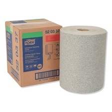 Tork 520337 12.6" x 10" 1-Ply Industrial Cleaning Cloths - Gray 1 RL/CT New