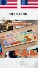 ZIYOU LANG Wireless Gaming Keyboard – Bluetooth/2.4GHz, 3000mAh Rechargeable,