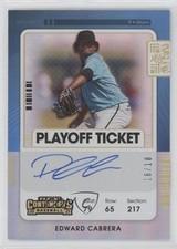 2021 Panini Contenders Prospect Playoff Ticket /18 Edward Cabrera Auto 0o6m
