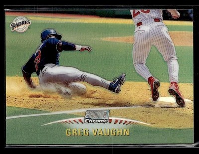 1999 Stadium Club #SCC16 Greg Vaughn Chrome Refractors Card San Diego Padres