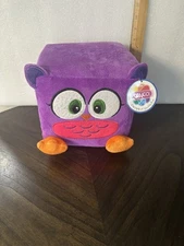 NANCO 7"x7"X8"  Square Animal Pillow Pink Purple Plush W/TAG-NEW