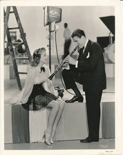 Leggy LANA TURNER ARTIE SHAW Original CANDID 1939 DANCING CO-ED MGM Studio Photo