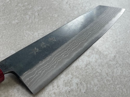 Muneishi Aogami Damascus Kiritsuke 210 mm Kurochi Finish Made in Japan 🇯🇵 - Bild 8 von 13