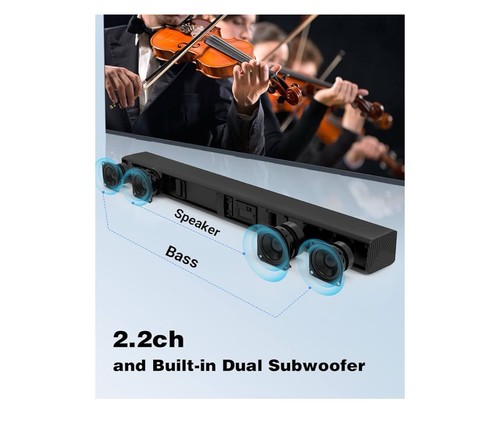 2 in 1 Separable Sound Bar for Smart TV, 2.2 Channel 32Inch Bluetooth 5.0 TV ... - Picture 3 of 7