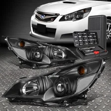 FOR 10-14 SUBARU OUTBACK LEGACY BLACK CLEAR SIDE PROJECTOR HEADLIGHTS+TOOL SET