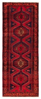 Vintage Hand-knotted Runner Rug 3'7'' x 9'4'' Traditional Oriental Wool Carpet