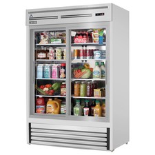 53" Wide Two Section Sliding Glass Door Merchandiser Cooler