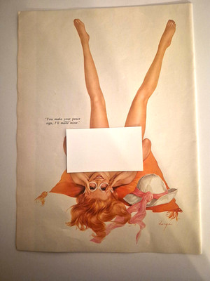 Make your peace sign, I'll make mine Vargas pin-up page 1970