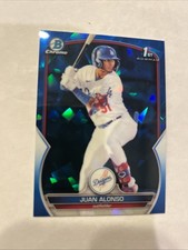 2023 Bowman Chrome Sapphire JUAN ALONSO #BCP137 🔥 1st Bowman LA Dodgers
