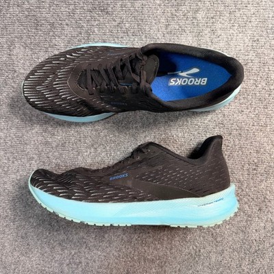 Brooks Shoes Mens 11 Black Aqua Blue Hyperion Tempo Lace Up Sneakers Running