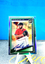 2025 donruss optic rated prospect Carter Holton AU #182 Atlanta Pitcher