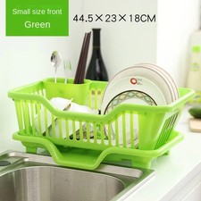 Dish Drying Kitchen Utensils Drainer Rack with Drain Board Countertop Dinnerware