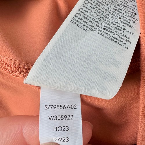 T-shirt Athleta Top Transcend Vita Free cropped Med arancione foderata allenamento tempo libero - Foto 9 di 9