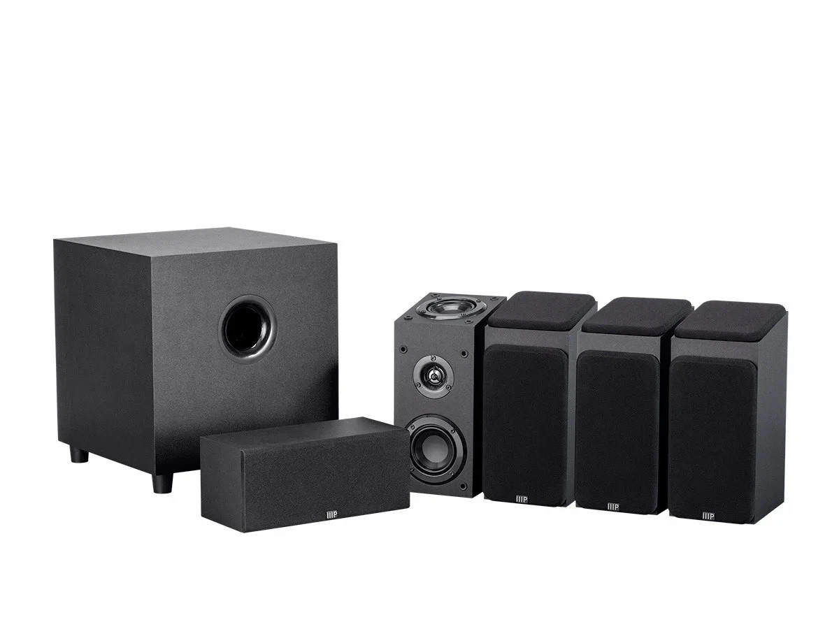 Monoprice premium 5. 1. 4-ch. Immersive home theater system w 8 in subwoofer33832