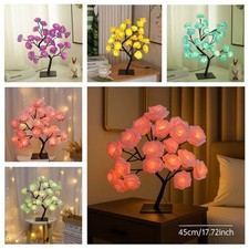 Lighting Rose Flower Table Tree Light Desk Top Bonsai Lighted Tree