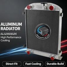For 1932-1940 Ford Flathead Flat Head V8 Engine 3-row Aluminum Cooling Radiator