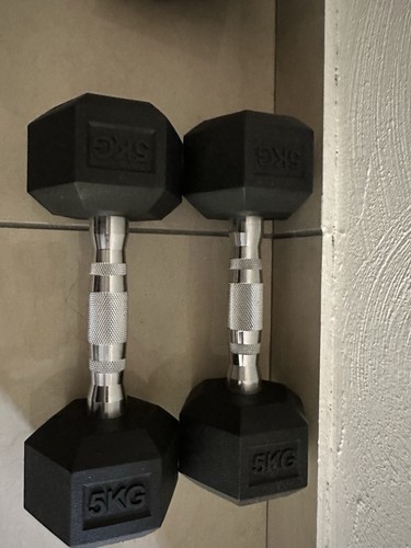 Hanteln 2x5kg 2er Set Aerobic Hantel Gewichte Gymnastik 2 Fitness Kurzhanteln - Bild 1 von 2