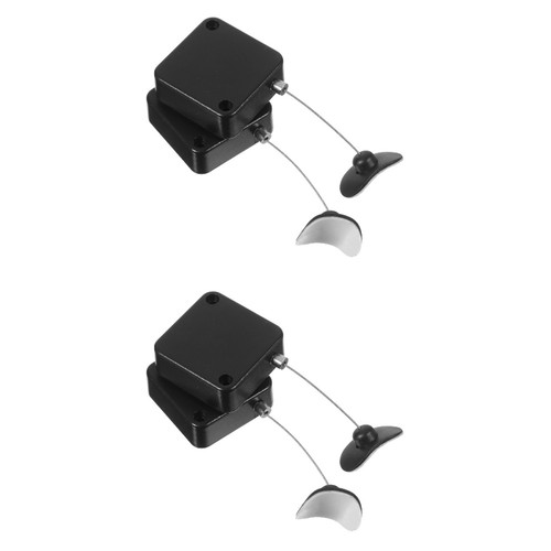 2 Pack Automatic Telescopic Cable Lock Hidden Shackle Wire Keychain