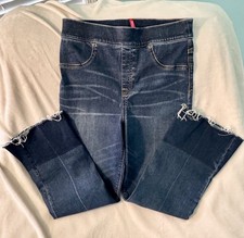 SPANX Cropped Flare Jeans Womens Medium Medium Wash Pull-on Stretch Denim 20231R