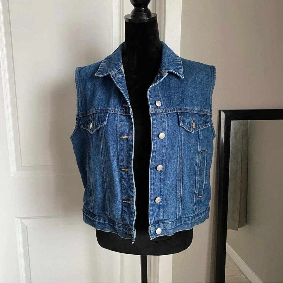 Pendleton Originals Vintage Western green wool denim jean jacket women’s large - Image 3 of 4