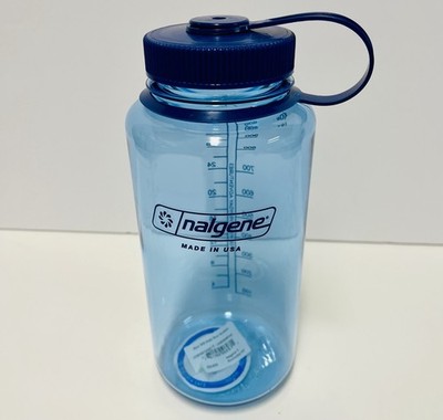 Nalgene 1L Wide Mouth Water Bottle Blue BPA/BPS Free Tritan Made USA