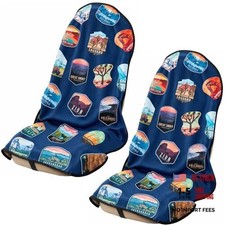 NNG PCS Front Waterproof Car Seat Towel Covers, Sweat Seat Protector for Cars 2