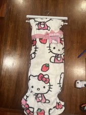 Hello Kitty Valentines Strawberry Pink Milkshake Sanrio 60  x 70" Throw Blanket