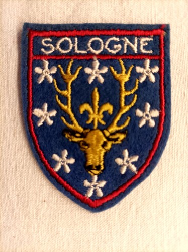 Écusson SOLOGNE France - en feutrine brodée - hauteur 6 cm - Zdjęcie 1 z 2