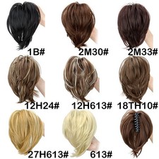 8 Inch Synthetic Hair Ponytail Clip On Extension Heat Resistant 20cm for Women