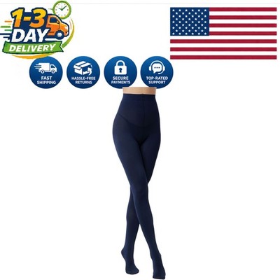 Fashionable Women's Opaque Tights - 80 Denier Super Stretchy Fabric in Navy Blue