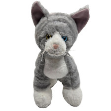 Build A Bear Gray White Cat Plush 1 Green Eye 1 Blue Eye Promise Pets 2022 - 15"